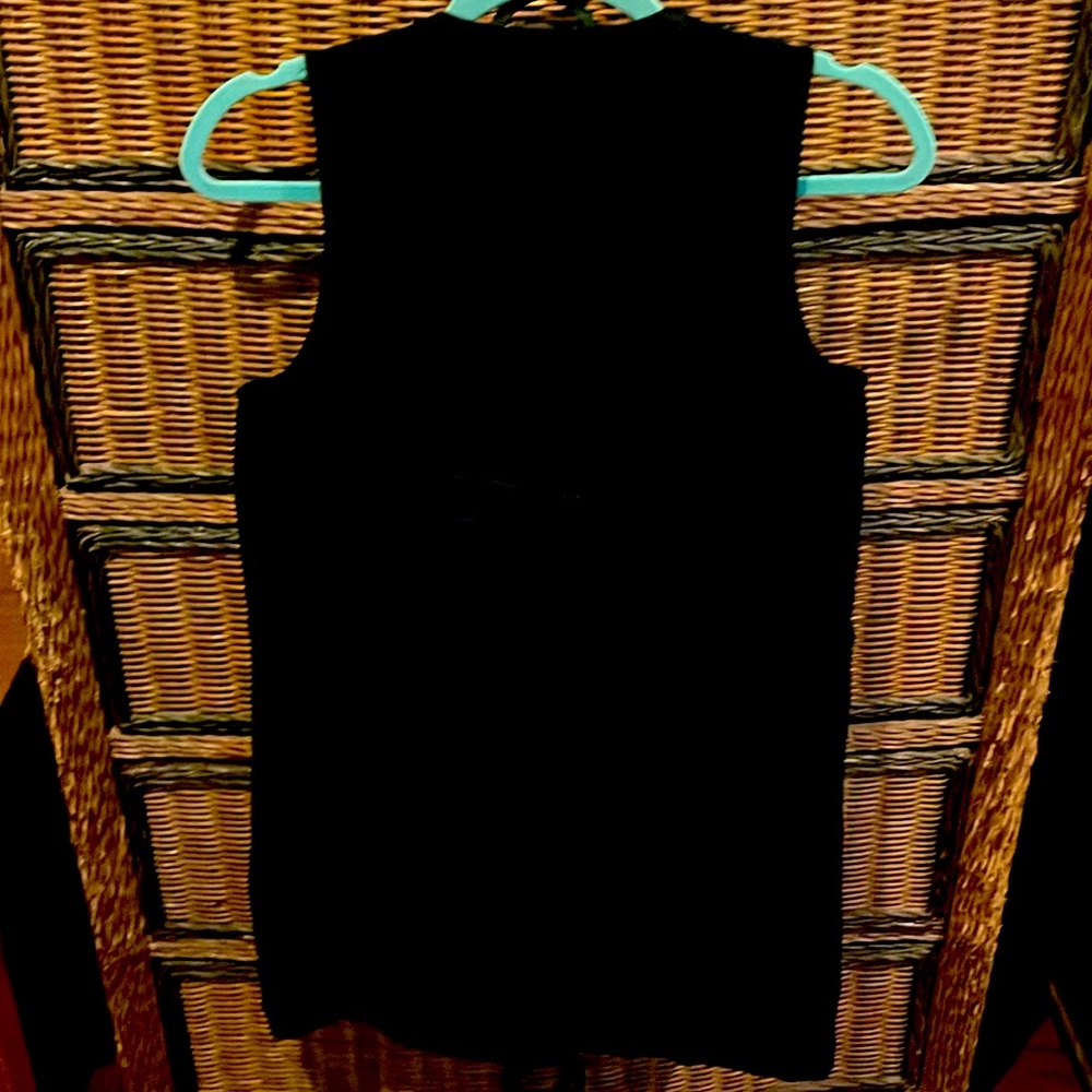 Black Linen Summer Dress - Picture 3 of 5